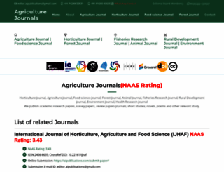 agriculturejournals.org screenshot