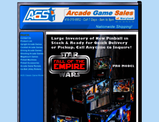 agsarcadegamesales.com screenshot