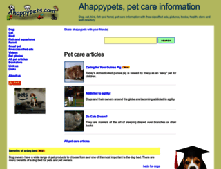 ahappypets.com screenshot