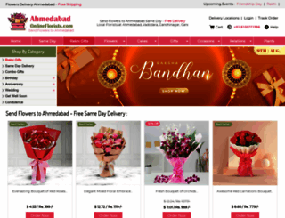 ahmedabadonlineflorists.com screenshot