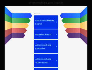 ahnenforschung-genealogie.de screenshot