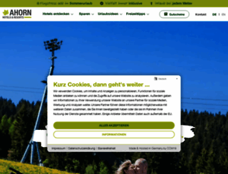 ahorn-hotels.de screenshot