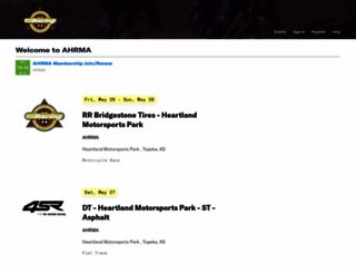 ahrma.motorsportreg.com screenshot