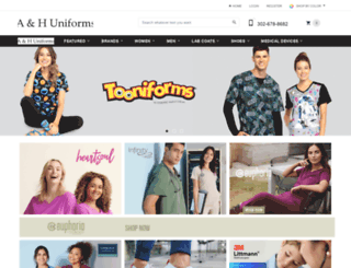 ahuniforms.net screenshot