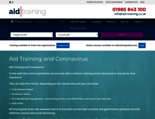 aid-training.co.uk screenshot
