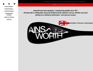 ainsworthpaddles.co.uk screenshot