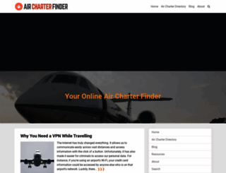 air-charter-finder.com screenshot