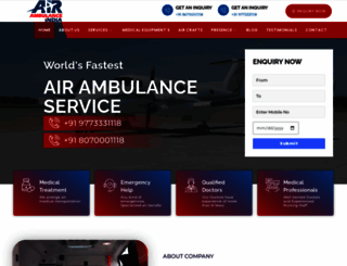 airambulance-india.com screenshot