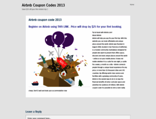 airbnbcouponcodes2013.wordpress.com screenshot