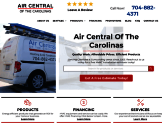 aircentralofthecarolinas.com screenshot