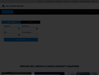 aircharterservice.com screenshot