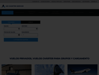 aircharterservice.es screenshot