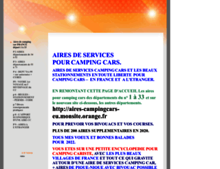 aires-campingcars.monsite-orange.fr screenshot