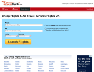 airfaresflights.co.uk screenshot