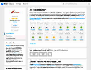 airindia.knoji.com screenshot