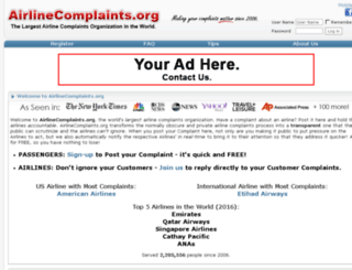 airlinecomplaints.org screenshot