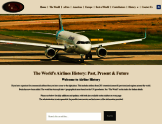 airlinehistory.co.uk screenshot