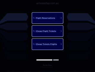 airlinesofsa.com.au screenshot