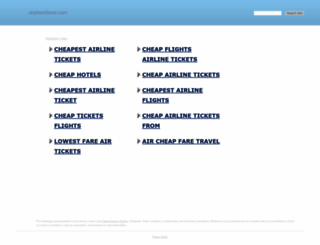 airplanefares.com screenshot