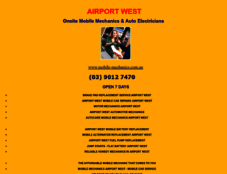airport-west.mobile-mechanics.com.au screenshot