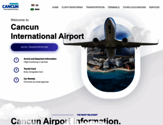 airportcancun.com screenshot