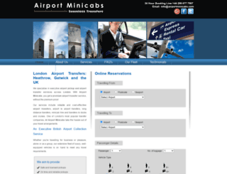 airportminicabs.com screenshot