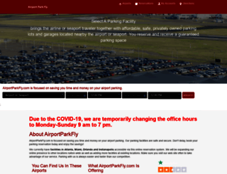 airportparkfly.com screenshot