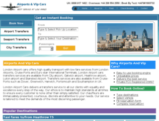 airportsandvipcars.com screenshot