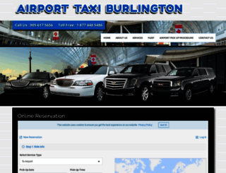 airporttaxiburlington.com screenshot