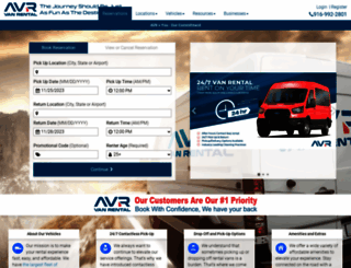 airportvanrental.com screenshot