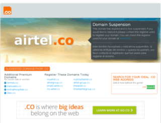 airtel.co screenshot