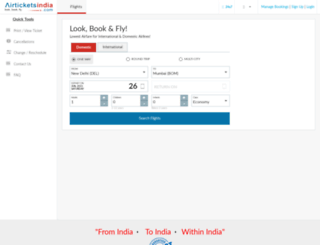 airticketsindia.com screenshot