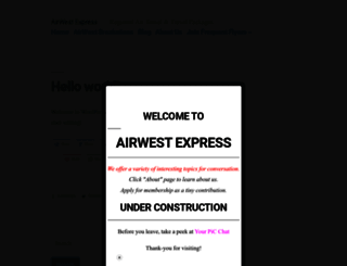 airwestexpress.com screenshot