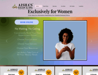 aishassalonandspa.com screenshot
