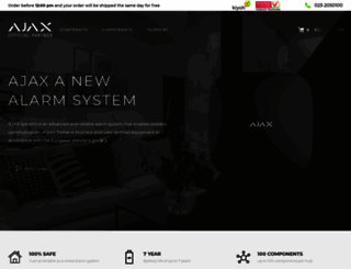 ajax-alarmsystems.com screenshot