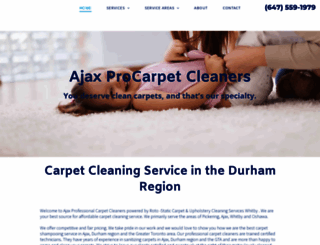 ajaxcarpetcleaners.ca screenshot