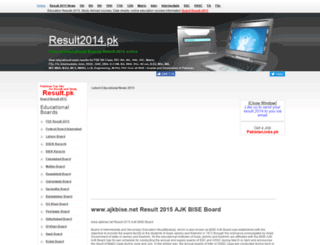 ajkbise.result2014.pk screenshot