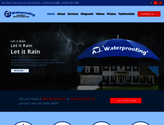 ajwaterproofing.com screenshot
