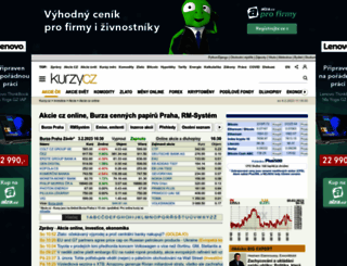 akcie-cz.kurzy.cz screenshot