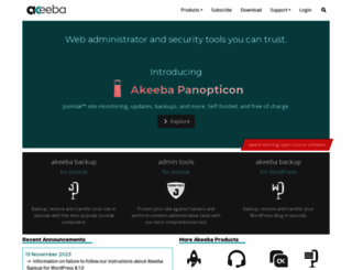 akeebabackup.com screenshot