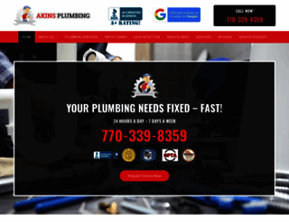 akinsplumbing.net screenshot