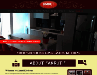 akrutikitchens.in screenshot