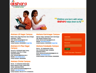 akshara.myclassboard.com screenshot