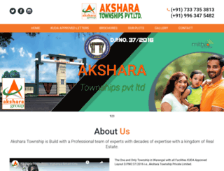 aksharatownships.com screenshot