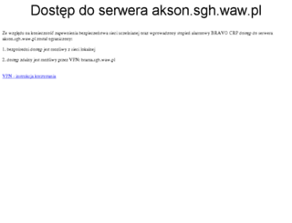 akson.sgh.waw.pl screenshot