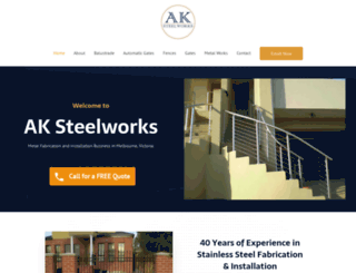 aksteelworks.com.au screenshot
