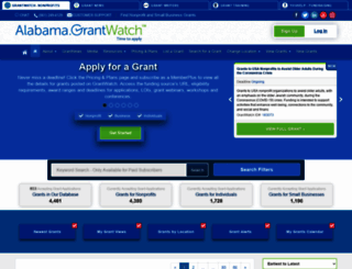 alabama.grantwatch.com screenshot
