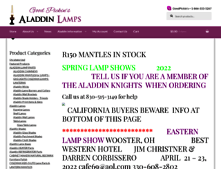 aladdinlamps.co screenshot