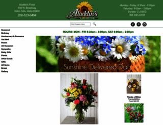 aladdinsfloral.com screenshot