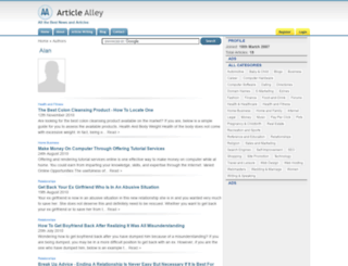 alan.articlealley.com screenshot